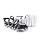 Sandália Infantil Feminina Bibi Flat Form Preta Preto