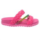 Sandália Infantil Feminina Rasteira Glitter Casual Pink