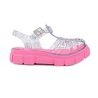 Sandalia Infantil Feminina World Colors Rosa/Prata 3420