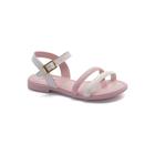 Sandalia infantil feminino klin - suami branco/rosa claro 177073000