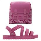 Sandália Infantil Grendene Barbie Sweet Bag Rosa Médio