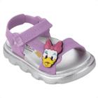 Sandália Infantil Grendene Kids Disney Easy Margarida Tira Autocolante Prata