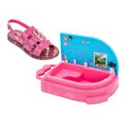 Sandalia Infantil Menina Barbie Spa Com Brinquedo