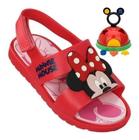 Sandália Infantil Meninas Minnie + Brinquedo De Encaixar