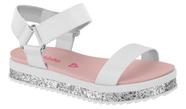 Sandália Infantil Molekinha Feminina Branca Glitter - 2305.1559