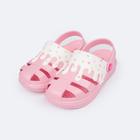 Sandália Infantil Pampili Glee Glitter Rosa e Branco 704.001