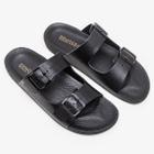 Sandália Masculina de Couro Democrata Easy Weekend - Preto