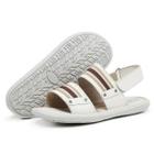 Sandália Masculino em Couro Linha Conforto D'janú - 3000 - Off White