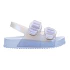 Sandália Melissa Mini Cozy Slide Branca Azul