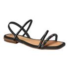 Sandalia Mississipi Q8362 Feminino Salto Baixo Leve Rasteira Casual