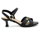 Sandalia Modare 7202.101 Salto Fino Baixo Fivela Feminino