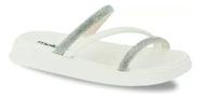 Sandália Moleca Flatform Tiras Strass 5469 121 Slide Leve