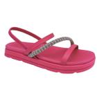 Sandalia Moleca Original Rasteira Feminina Papete Flatform Casual Tira Com Brilho Rasteirinha Conforto Fashion