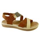 Sandalia new face feminina em couro flatform 26105