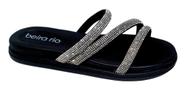 Sandalia Papete chinelo Beira Rio strass Tirinhas Pedrinhas