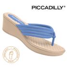 Sandalia Piccadilly Original Feminino Plataforma Salto Anabela Esporao Fascite Plantar Joanete Ortopedica Conforto Chinelo