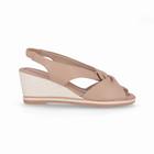 Sandália Piccadilly Sling Back Alice Anabela Nude 408221