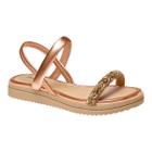 Sandalia Pink Cats V3611 Baixa Papete Elastico Brilho Leve Feminino