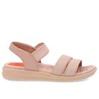 Sandália Plataforma Elástico Rosa