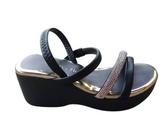 Sandalia Plataforma Feminina Strass Salto Beira Rio PRETO