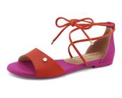 Sandalia ramarim feminina manga vermelho pink 2224204-0001