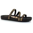 Sandalia rasteira leopardo feminina quiz original