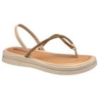 Sandalia Rasteira Mississipi Original Feminina Casual Flatform Conforto Rasteirinha Tiras Com Brilho Calce Facil Dia A Dia