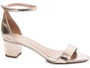 Sandalia Salto 5,5cm  40 a 43  Glamour Metalizado  Dourado