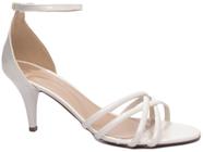 Sandalia Salto 7cm 40 a 44 Charme Sutil Encantador Off White