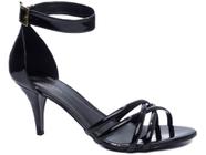 Sandalia Salto 7cm 40 a 44 Charme Sutil Encantador Preto