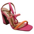 Sandalia Salto Grosso com Tiras Casual Feminina Vizzano 6403.205