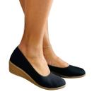 Sandália Sapato Salto Feminino Anabela Macio Confortável Casual Scarpin Espadrile Leve