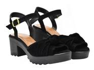 Sandalia Quiz Tratorada Salto Grosso 65192305 Feminina em Promoção