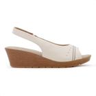 Sandália Usaflex Salto Plataforma Elástico Laser Feminina