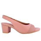 Sandália Usaflex Slingback Couro Feminino