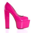 Sandália Zariff Peep Toe 136001 Verniz Pink