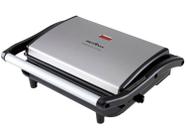 Sanduicheira e Grill Britânia Press BGR27I 2 em 1 na cor prata com detalhes em preto vista em perspectiva