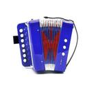 Sanfona Azul Infantil 3 Baixos Mini Acordeon Gaita Estilo