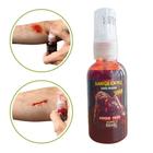 Sangue Falso Spray Sangrento Fake Maquiagem Terror Halloween - Rostinho Pintado