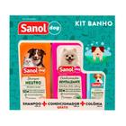 Sanol Dog Kit Banho Com Shampoo, Condicionador e Colonia.