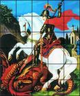 São Jorge Guerreiro 100 x 120cm - 100% azulejo