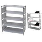 Sapateira 5 Andares Tenis Sapato Calçado 15 Pares Prateleira Multiuso Organizador Sala Quarto Casa Entrada Portatil Desmontavel Pratico Rack