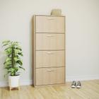 Sapateira Compacta Canela 4 Portas 148cm X 25cm X 68.5 Cm