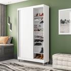 Sapateira Diamante 2 Portas de Correr e 20 Prateleiras com Diferentes Níveis Yescasa