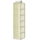 Sapateira organizador vertical armário de pvc tnt dobravel multiuso liso 6 divisorias 84x30x15cm