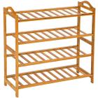 Sapateira Organizadora Multiuso de Bambu 4 Andares 67cm - GENERIC