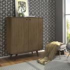 Sapateira Retro 50 2 Portas 10 Prateleiras Rustik Carvalho - Olivar Móveis