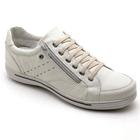 Sapatênis Casual Conforto Couro Branco Off White Youth Class