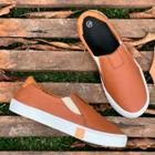 Sapatenis Casual Masculino Slip On Fechamento Elastico Sem Cadarço