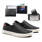 Sapatenis Casual Slip On Masculino Com Carteira e Cinto Tenis Moderno Macio Dia a Dia